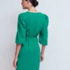 Cary V-Neck Jersey Dress Deep Teal Cary V-Neck Jersey Dress Deep Teal