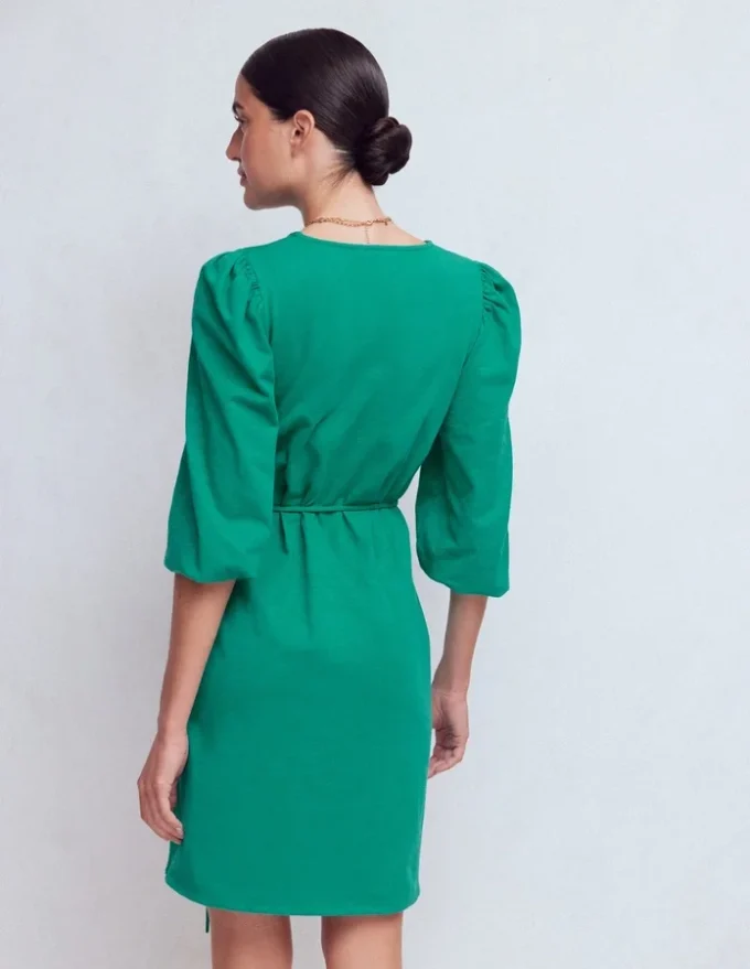 Cary V-Neck Jersey Dress Deep Teal Cary V-Neck Jersey Dress Deep Teal