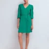 Cary V-Neck Jersey Dress Deep Teal Cary V-Neck Jersey Dress Deep Teal