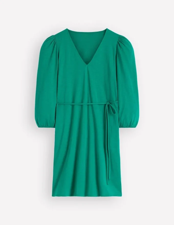 Cary V-Neck Jersey Dress Deep Teal Cary V-Neck Jersey Dress Deep Teal