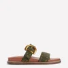 Caryl Double Strap Sandals Deep Olive