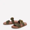 Caryl Double Strap Sandals Deep Olive