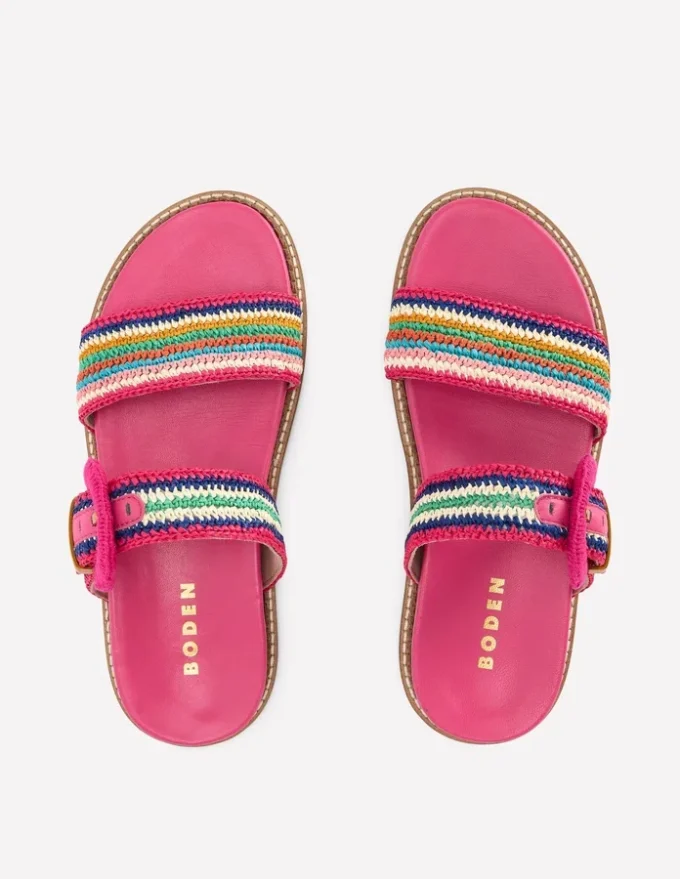Caryl Double Strap Sandals Multi Stripe Caryl Double Strap Sandals Multi Stripe