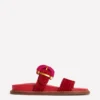 Caryl Double Strap Sandals Post Box Red