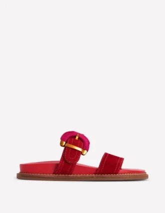 Caryl Double Strap Sandals Post Box Red