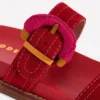 Caryl Double Strap Sandals Post Box Red