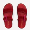 Caryl Double Strap Sandals Post Box Red