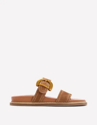 Caryl Double Strap Sandals Tan