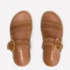 Caryl Double Strap Sandals Tan