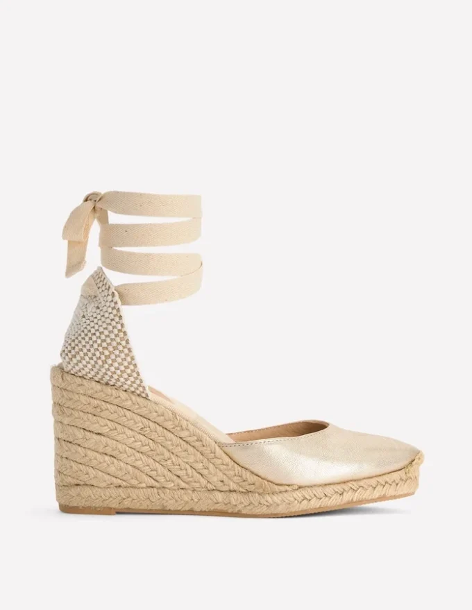 Cassie High Wedge Espadrilles Gold Cassie High Wedge Espadrilles Gold