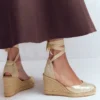 Cassie High Wedge Espadrilles Gold Cassie High Wedge Espadrilles Gold