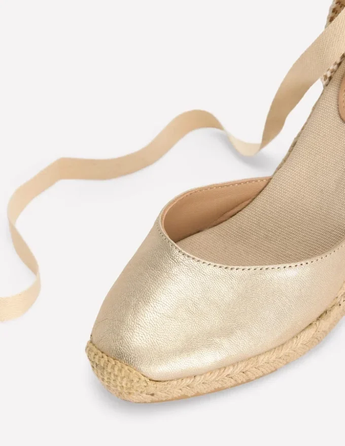 Cassie High Wedge Espadrilles Gold Cassie High Wedge Espadrilles Gold