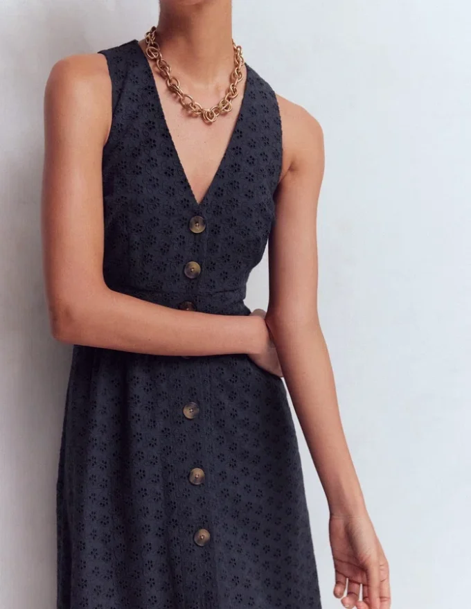 Catherine Broderie Dress Navy Broderie Catherine Broderie Dress Navy Broderie