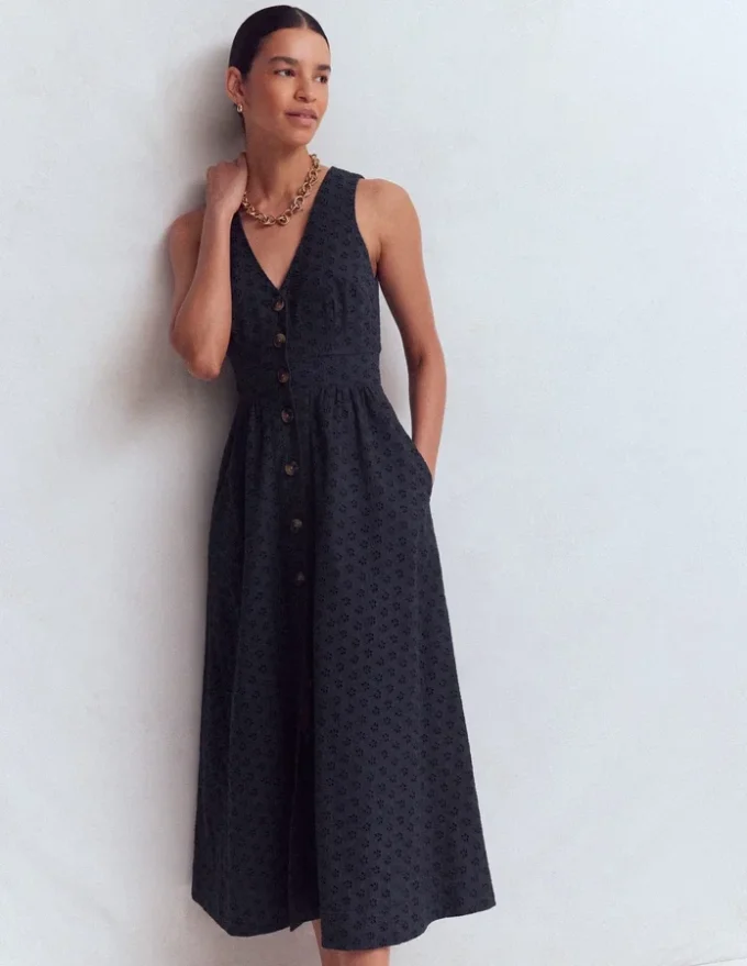 Catherine Broderie Dress Navy Broderie Catherine Broderie Dress Navy Broderie