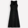 Catherine Button Linen Dress Black Catherine Button Linen Dress Black