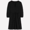 Cathy Notch Neck Jersey Dress Black Cathy Notch Neck Jersey Dress Black