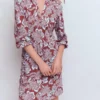 Cathy Notch Neck Jersey Dress Roasted Brown, Elegant Blossom Cathy Notch Neck Jersey Dress Roasted Brown, Elegant Blossom