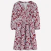Cathy Notch Neck Jersey Dress Roasted Brown, Elegant Blossom Cathy Notch Neck Jersey Dress Roasted Brown, Elegant Blossom
