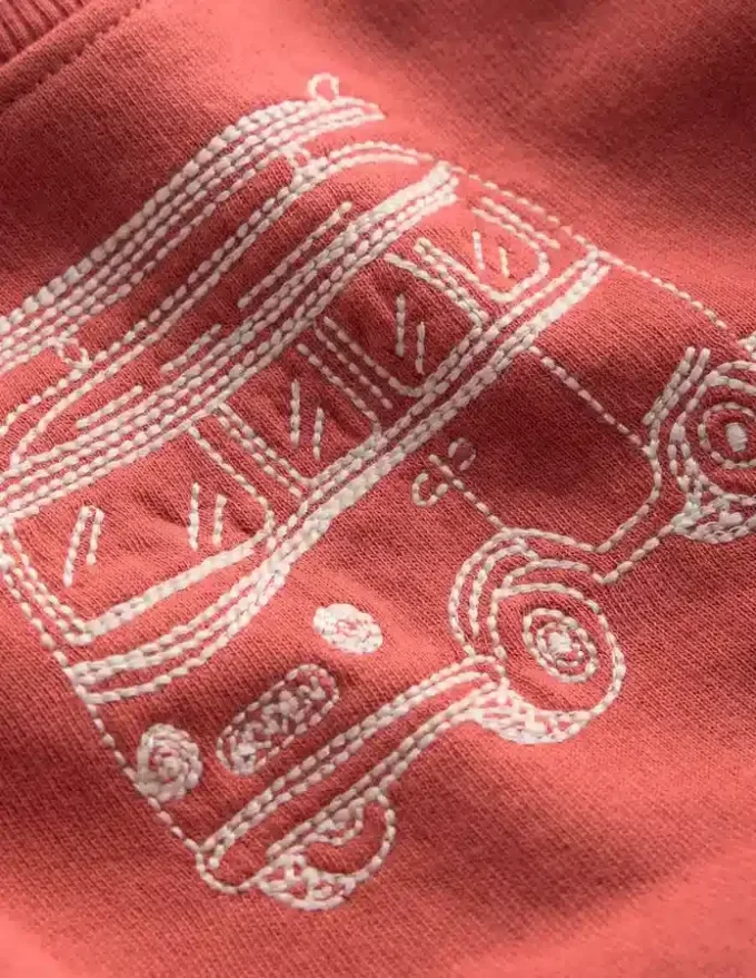 Chain Stitch Sweatshirt Jam Red Campervan Chain Stitch Sweatshirt Jam Red Campervan