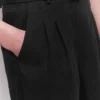 Chelsea Belted Linen Shorts Black Chelsea Belted Linen Shorts Black