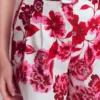 Chelsea Belted Tailored Shorts Sangria Sunset, Floral Print