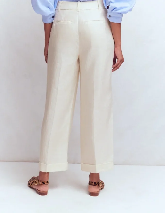 Chiswick Crop Linen Pants Ivory Chiswick Crop Linen Pants Ivory