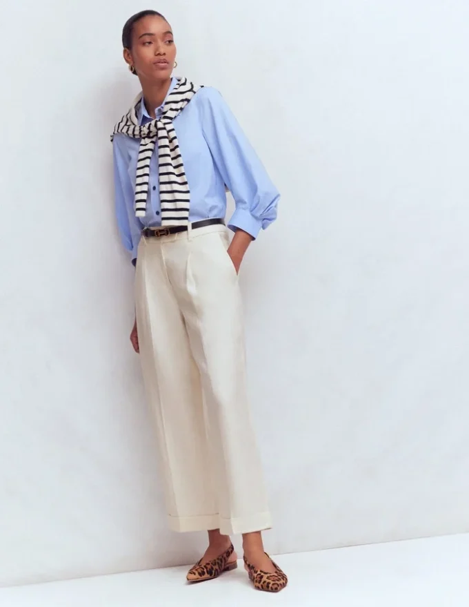 Chiswick Crop Linen Pants Ivory Chiswick Crop Linen Pants Ivory