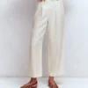 Chiswick Crop Linen Pants Ivory Chiswick Crop Linen Pants Ivory