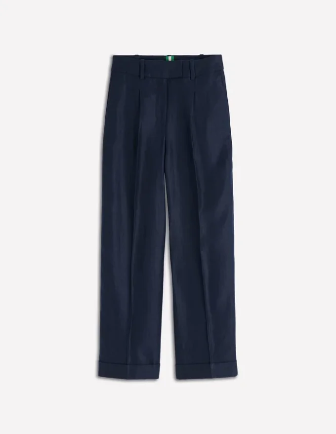 Chiswick Crop Linen Pants Navy Chiswick Crop Linen Pants Navy