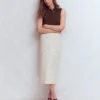 Chloe Henley Knitted Tank Bitter Chocolate