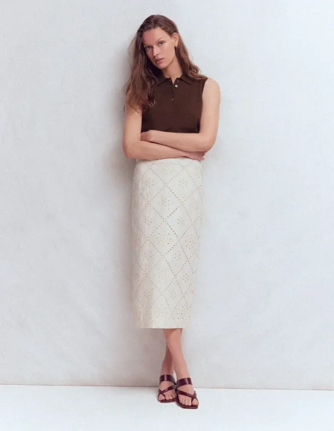 Chloe Henley Knitted Tank Bitter Chocolate
