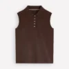 Chloe Henley Knitted Tank Bitter Chocolate