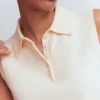 Chloe Henley Knitted Tank Warm Ivory