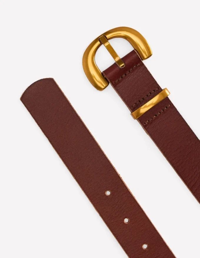 Chunky Buckle Belt Dark Tan Chunky Buckle Belt Dark Tan