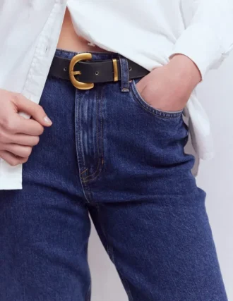 Chunky Buckle Belt Navy