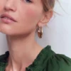 Chunky Curve Hoops Gold Colour Chunky Curve Hoops Gold Colour