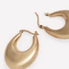 Chunky Curve Hoops Gold Colour Chunky Curve Hoops Gold Colour