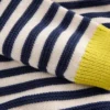 Chunky Sweater Navy Marl and Ecru Stripe