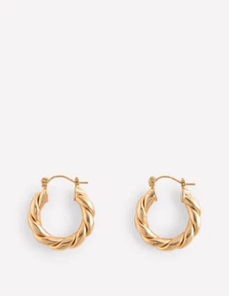 Chunky Twist Hoops Gold Colour