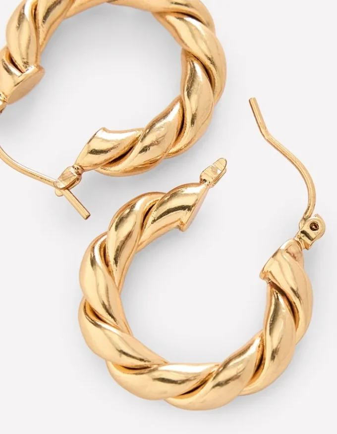 Chunky Twist Hoops Gold Colour Chunky Twist Hoops Gold Colour