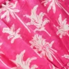 Ciara Pom Trim Jersey Romper Pink Palm Trees
