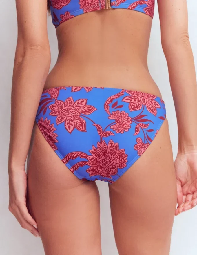 Classic Bikini Bottoms Blue, Elegant Blossom Classic Bikini Bottoms Blue, Elegant Blossom