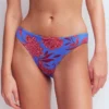 Classic Bikini Bottoms Blue, Elegant Blossom Classic Bikini Bottoms Blue, Elegant Blossom