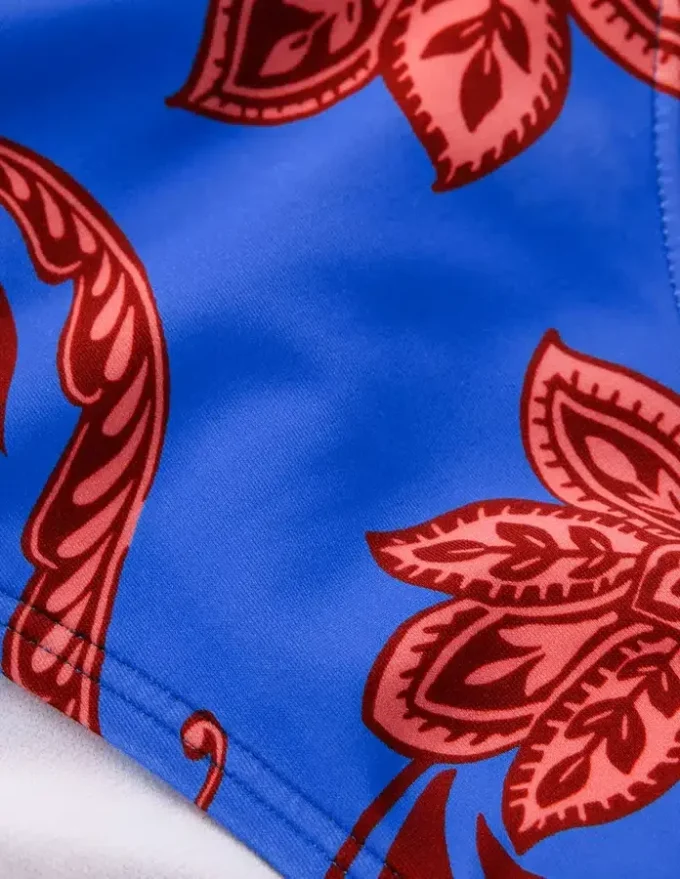 Classic Bikini Bottoms Blue, Elegant Blossom Classic Bikini Bottoms Blue, Elegant Blossom