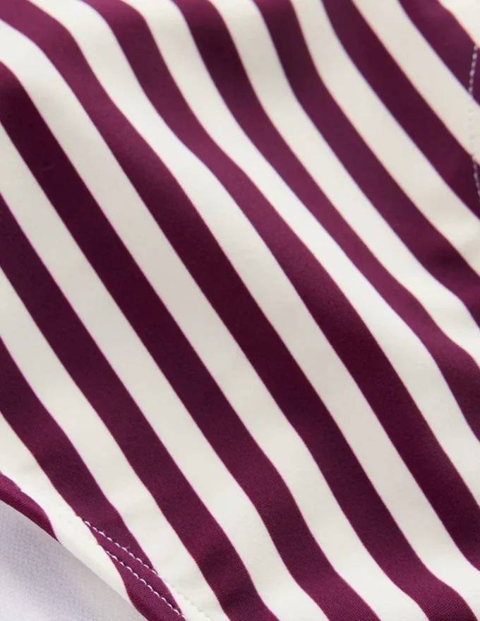 Classic Bikini Bottoms Chocberry, Ivory Stripe Classic Bikini Bottoms Chocberry, Ivory Stripe