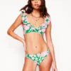 Classic Bikini Bottoms Emerald, Blossom Cascade