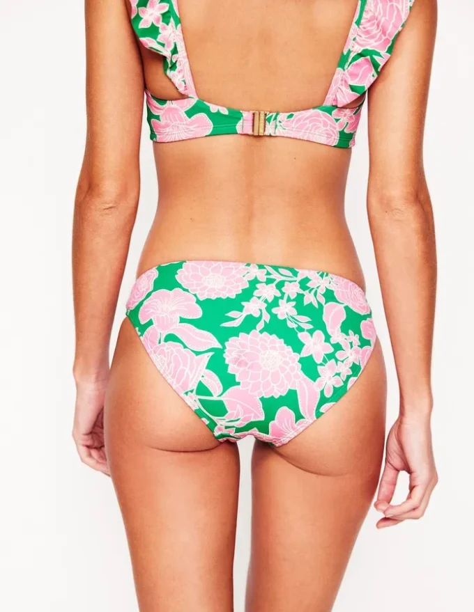 Classic Bikini Bottoms Emerald, Blossom Cascade