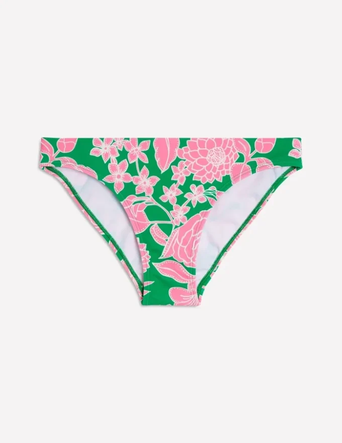 Classic Bikini Bottoms Emerald, Blossom Cascade