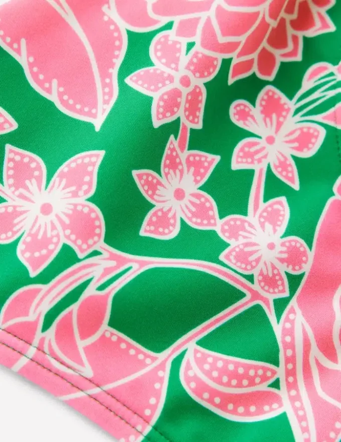 Classic Bikini Bottoms Emerald, Blossom Cascade