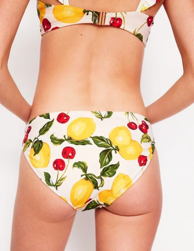 Classic Bikini Bottoms Ivory, Cherries and Lemons Classic Bikini Bottoms Ivory, Cherries and Lemons